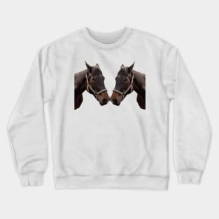 The head of a horse, two horses Crewneck Sweatshirt